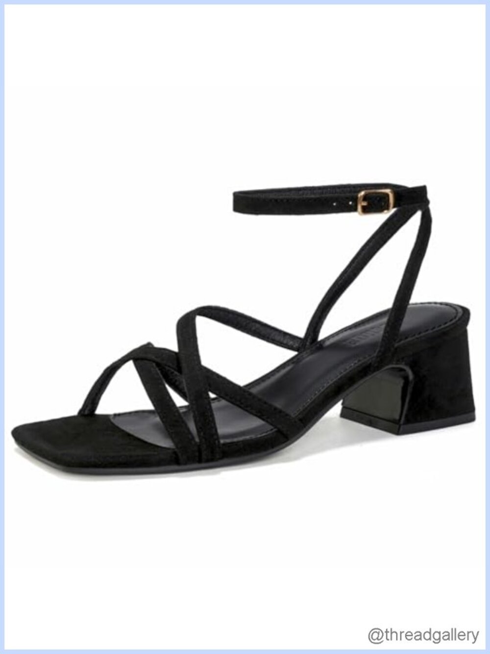 Women's Chunky Block Heel Square Open Toe Ankle Strap Dress Pumps Wedding
